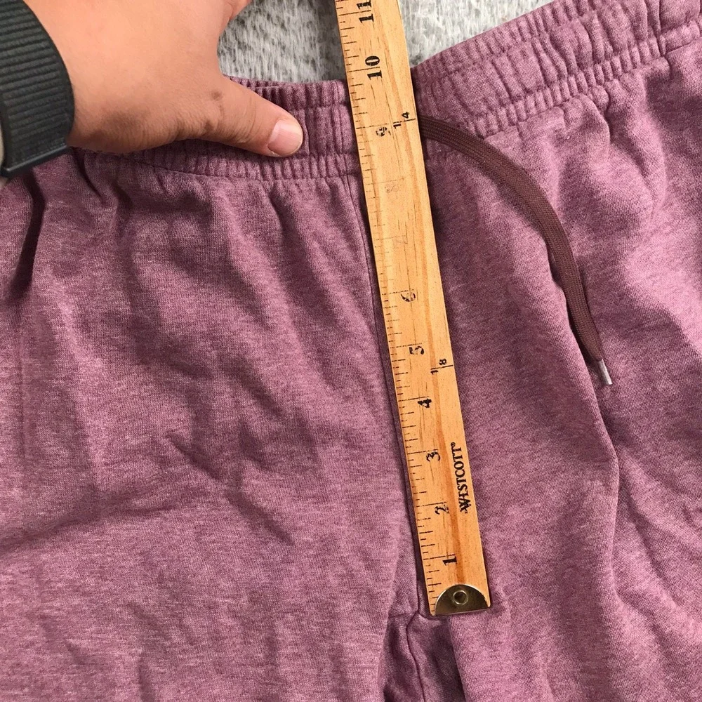 Nike Sweatpants Womens S (29x28) Burgundy Fleece Wide Leg Lounge Joggers *Flaw